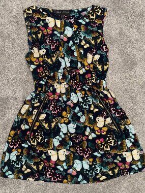 Mela London Butterfly Mini Sleeveless Dress Large